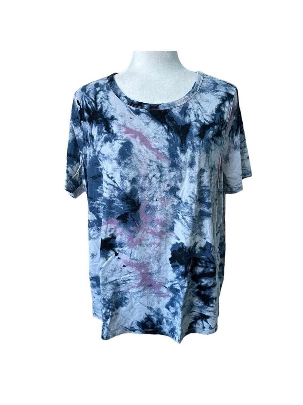 AnyBody Cozy Knit Luxe Tie Dye Printed Tee Size 1X